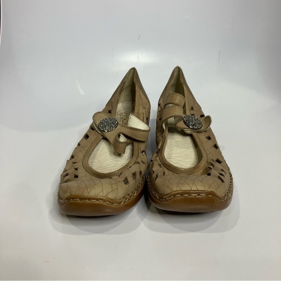 Rieker Doris 75 cut out shoes tan size 40 - Picture 3 of 8